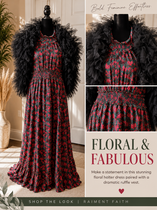 Floral Halter Dress